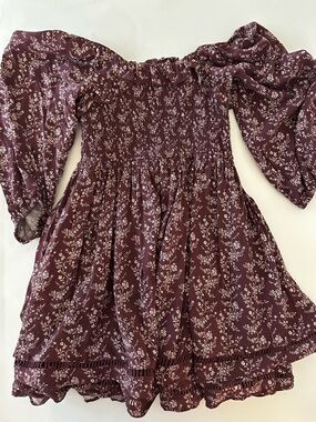 Noralee Elodie Dress, Winter Vines, Bubble Sleeves, Smocked Bodice, Girls Size 8